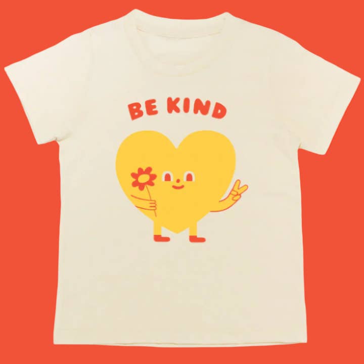 Mochi Kids - Wholesale Screen Printed T-Shirt - Kids - Suzy Ultman X Mochi Kids Be Kind Baby + Kids Tee 1