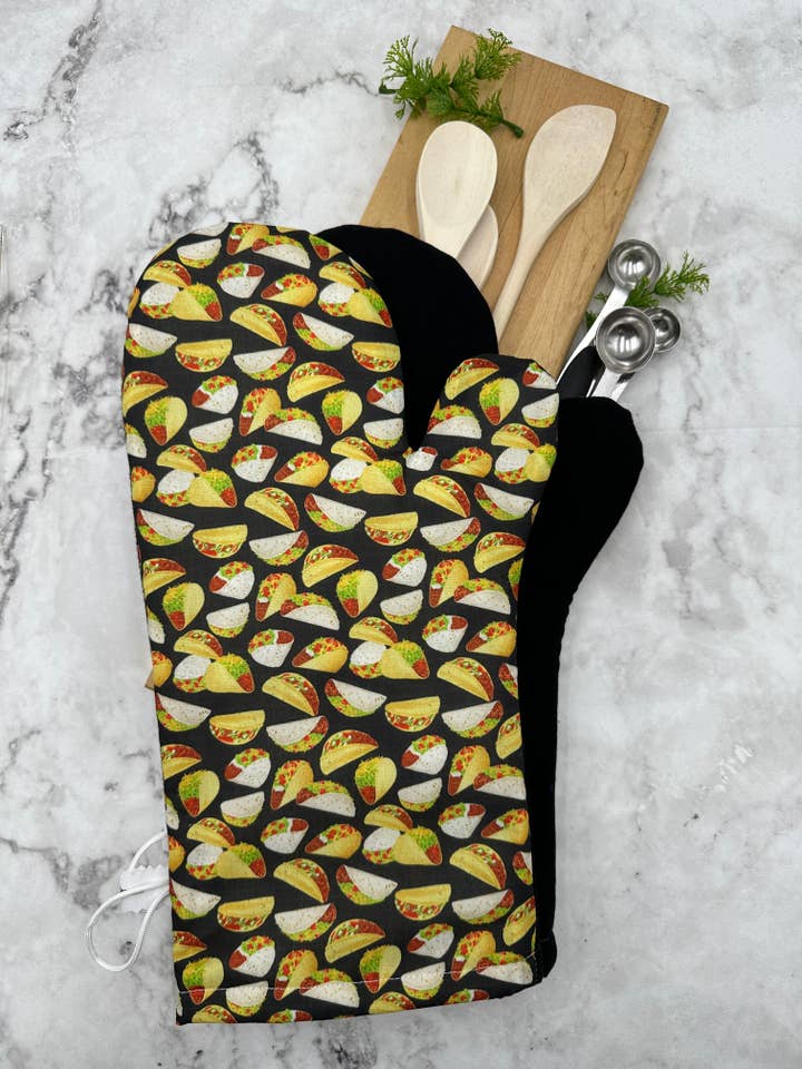 Oven Mitts Tacos. One PAIR of oven mitts. for wholesale by MS Creations