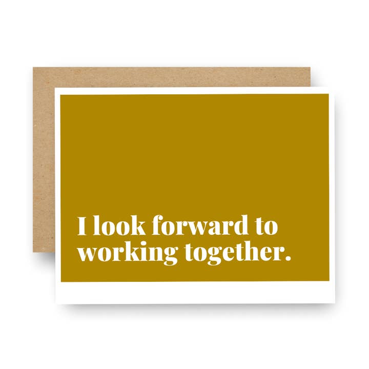 I Look Forward to Working Together Notecard for wholesale by Careerlog