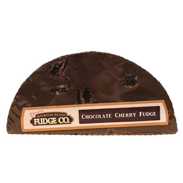 Chocolade-kersenfudge 5,5 oz voor wholesale door Devons Mackinac Island Fudge