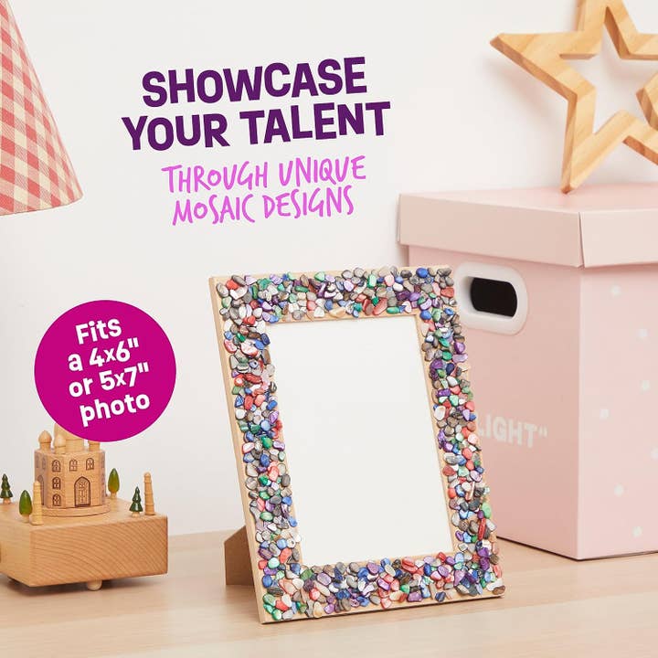 Dan&Darci - Wholesale DIY Craft Kit - Kids - DIY Mosaic Picture Frame Kit for Kids