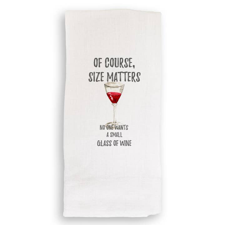 French Graffiti - Wholesale Tea Towel - Of Course Size Matters2