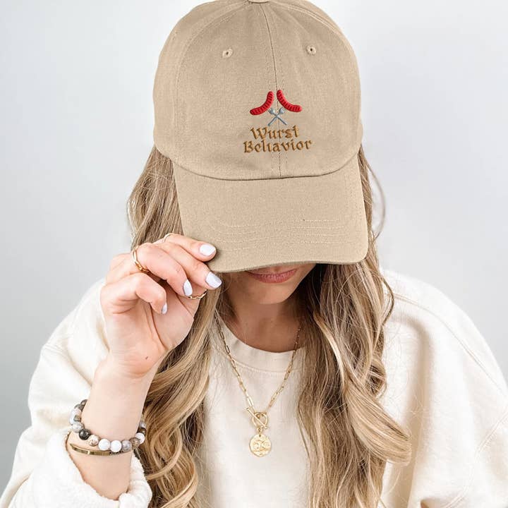 Vivtrek - Wholesale Baseball Cap - Men's - Wurst Behavior Dad Embroidered Hat Funny Oktoberfest Gift5