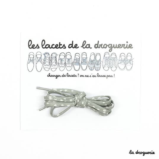 Round laces 65 cm "Milky Way gray" for wholesale by LA DROGUERIE