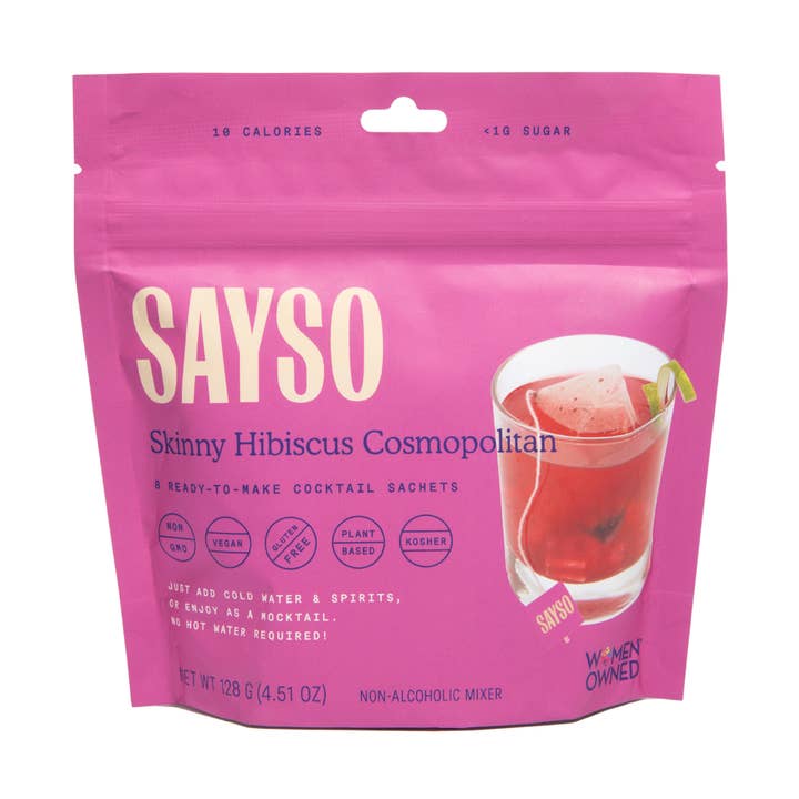 Skinny Hibiscus Cosmopolitan - Cocktail or Mocktail Mixer for wholesale by SAYSO