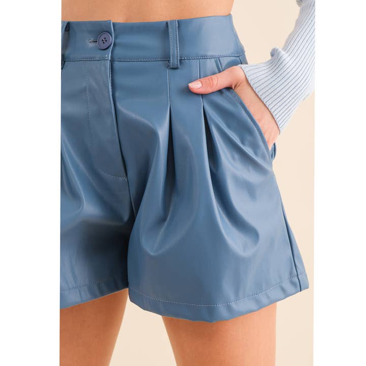 Hersy - Wholesale Shorts - Women's - HP0039 - Pu Leather Shorts