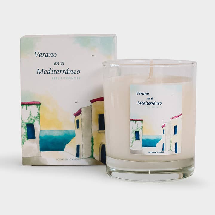 Geurkaars voor soja. Zomer in de Middellandse Zee. Vijgen en citroen voor wholesale door FEELIT-ESSENCES