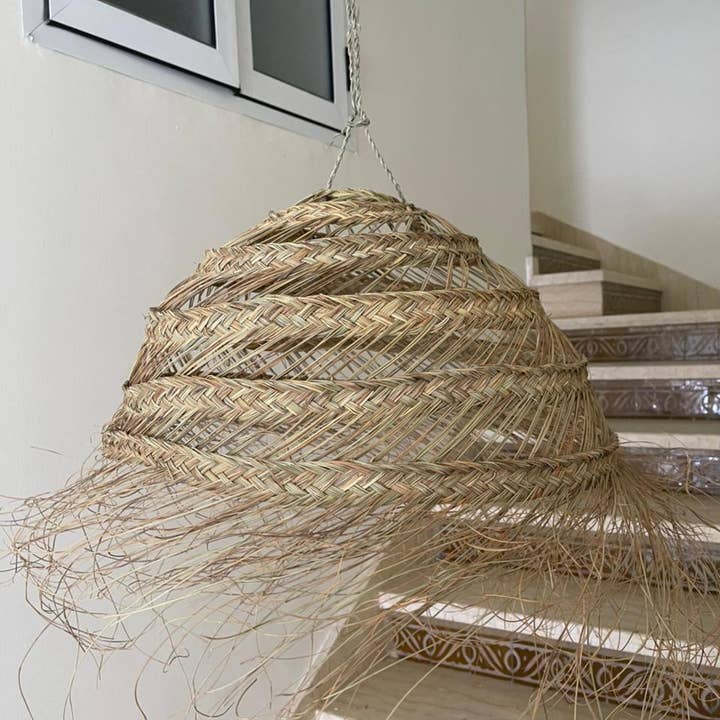 Berberparadise – Engroshandel Lampeskærm – Halm lampeskærme, rattan flettet vedhæng lys1