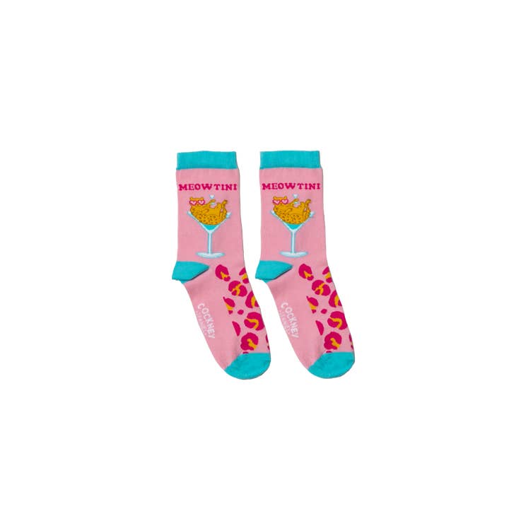 MEOWTINI - 1 Matching Pair of Socks |Cockney Spaniel for wholesale by Sock Academy