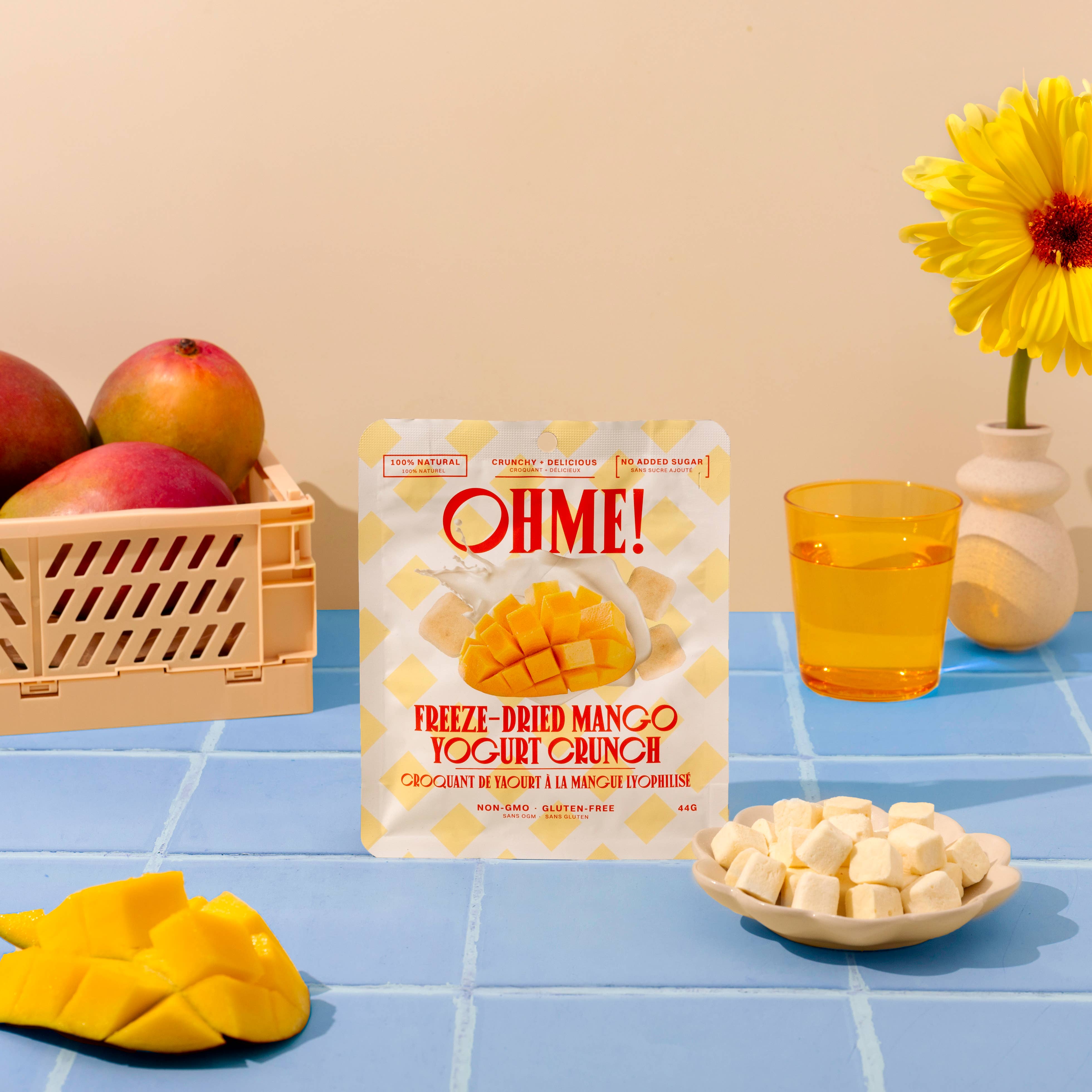 OHME! Foods - Wholesale Dried/Dehydrated Fruit - Freeze-Dried Mango Yogurt Crunch (Snack Size)5