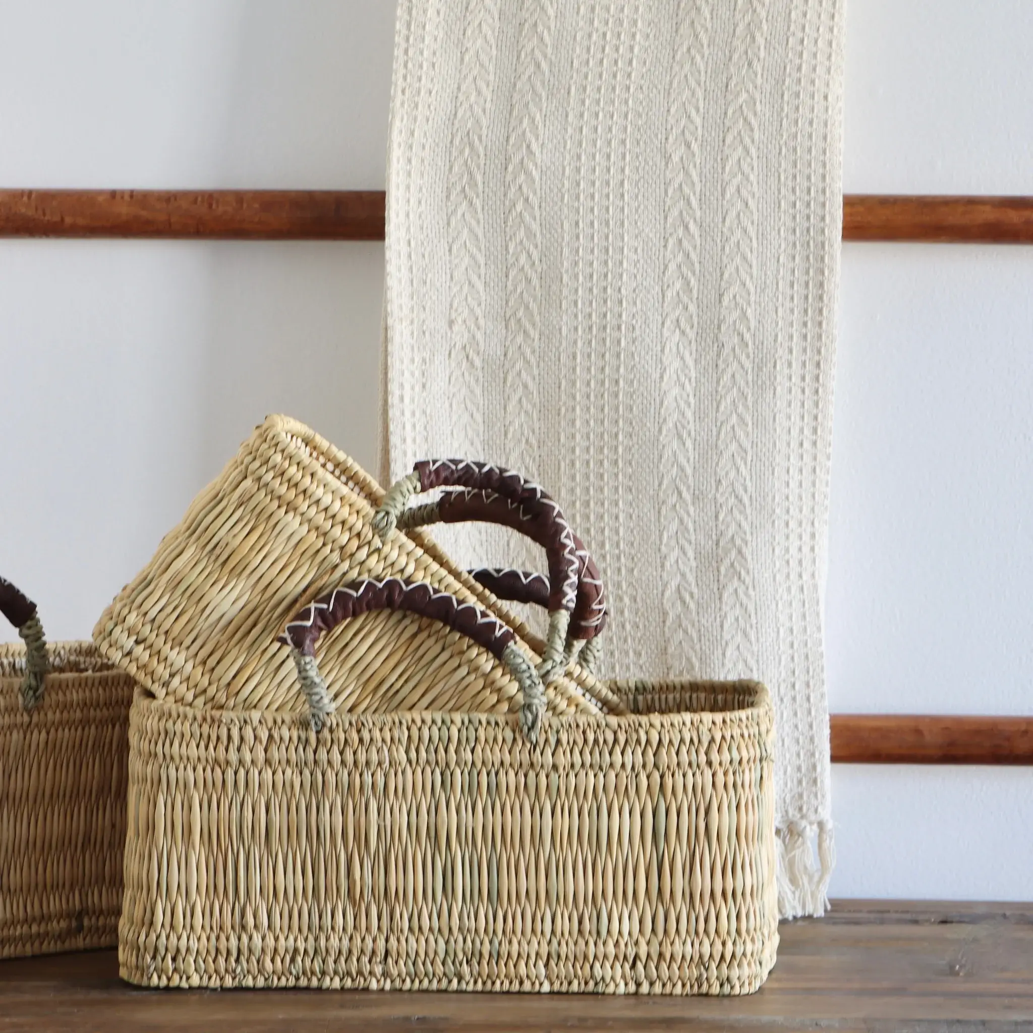 Gran Wholesale - Wholesale Basket - Market Reed Storage & Leather Baskets Shopping Bag2