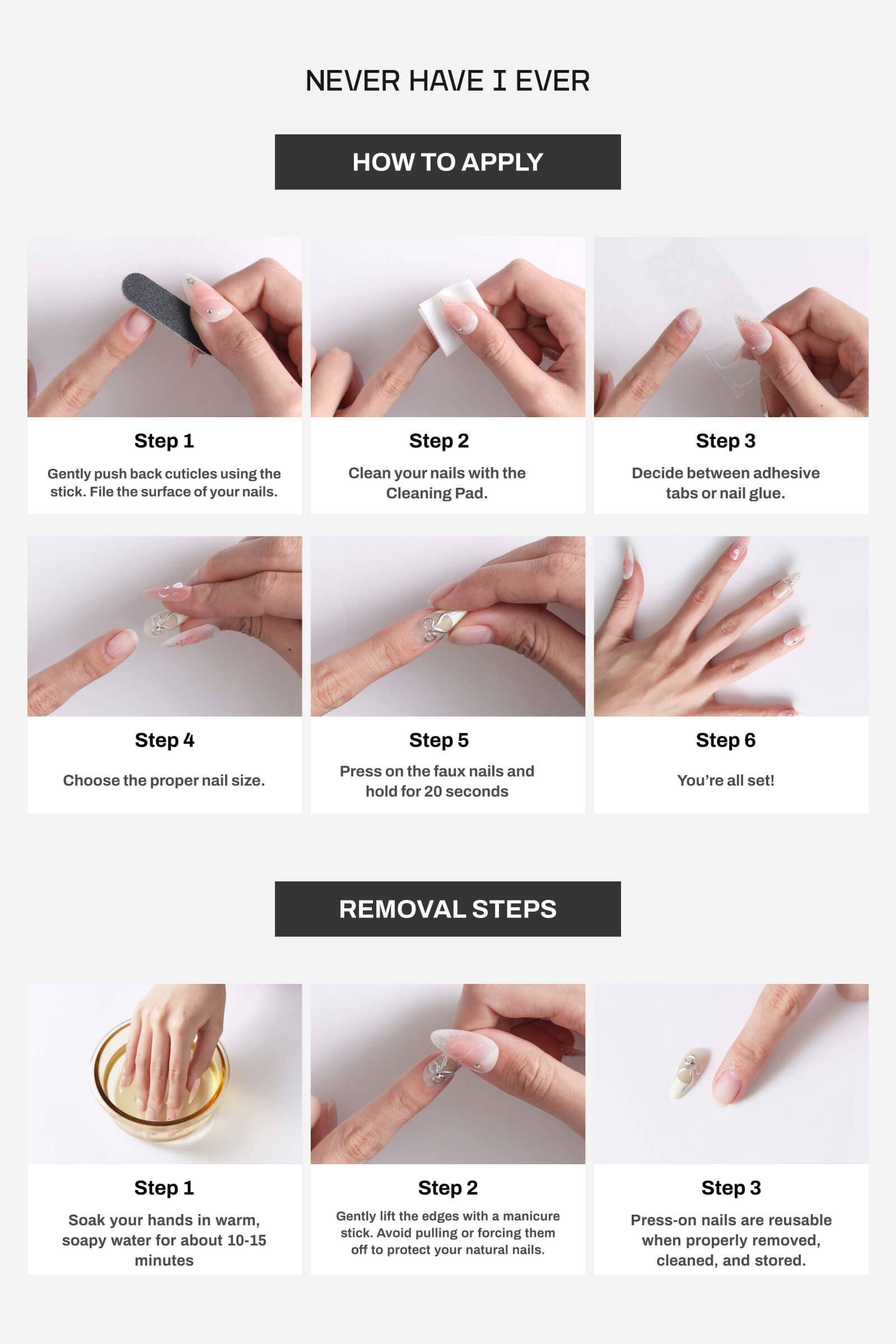 Never Have I Ever - Wholesale Press-On/Fake Nails - PASTEL MIFFY - ALMOND PRESS-ON NAILS7