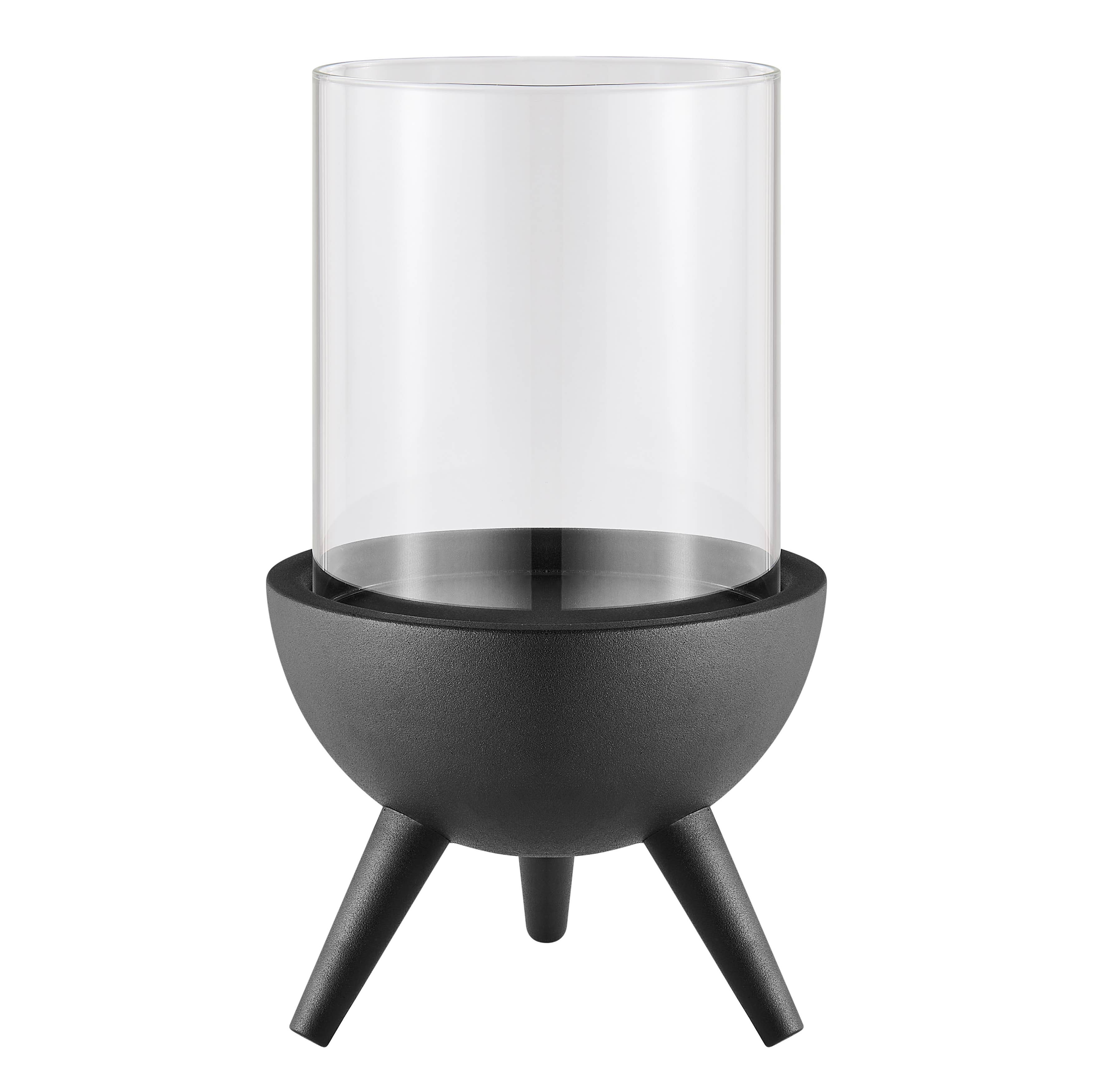 Danya B – wholesale Candle holder – Molta Modern Black Metal Pedestal and Glass Candle Holder22
