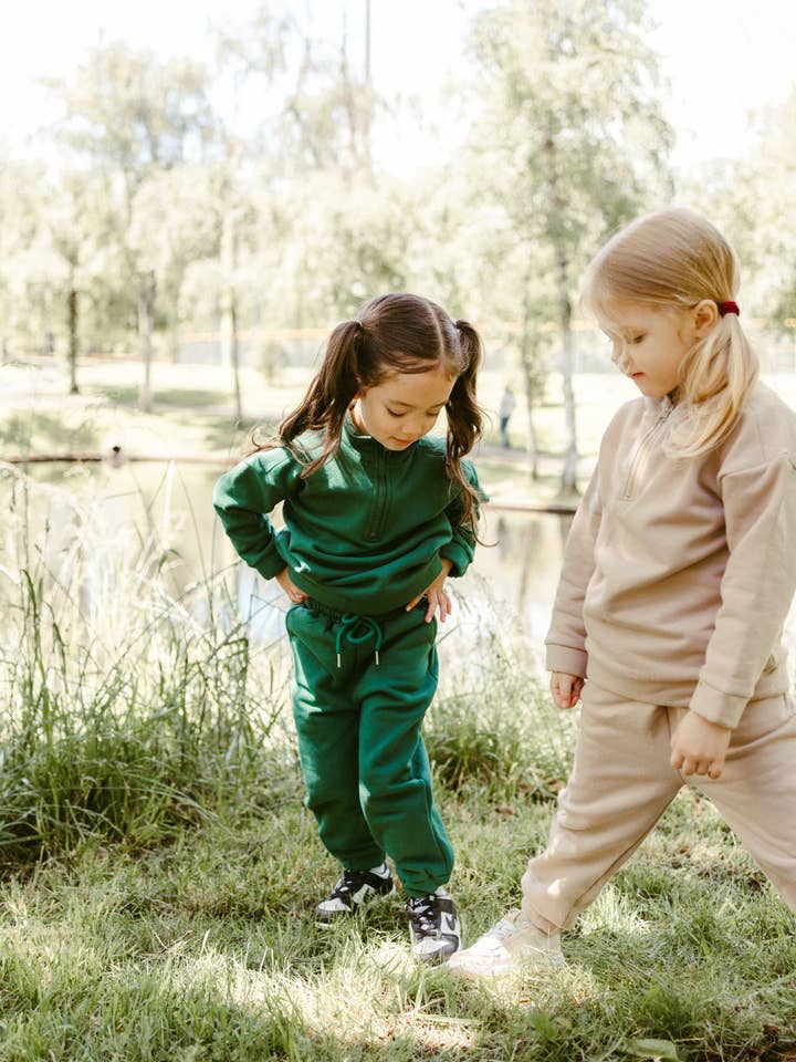 Fleece Sweatsuit Set in Taupe for wholesale on Faire10