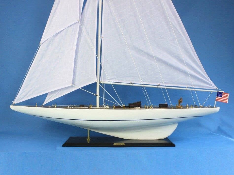 Hampton Nautical – wholesale Decorative tabletop object – Intrepid Model Sailboat Decoration 60"2