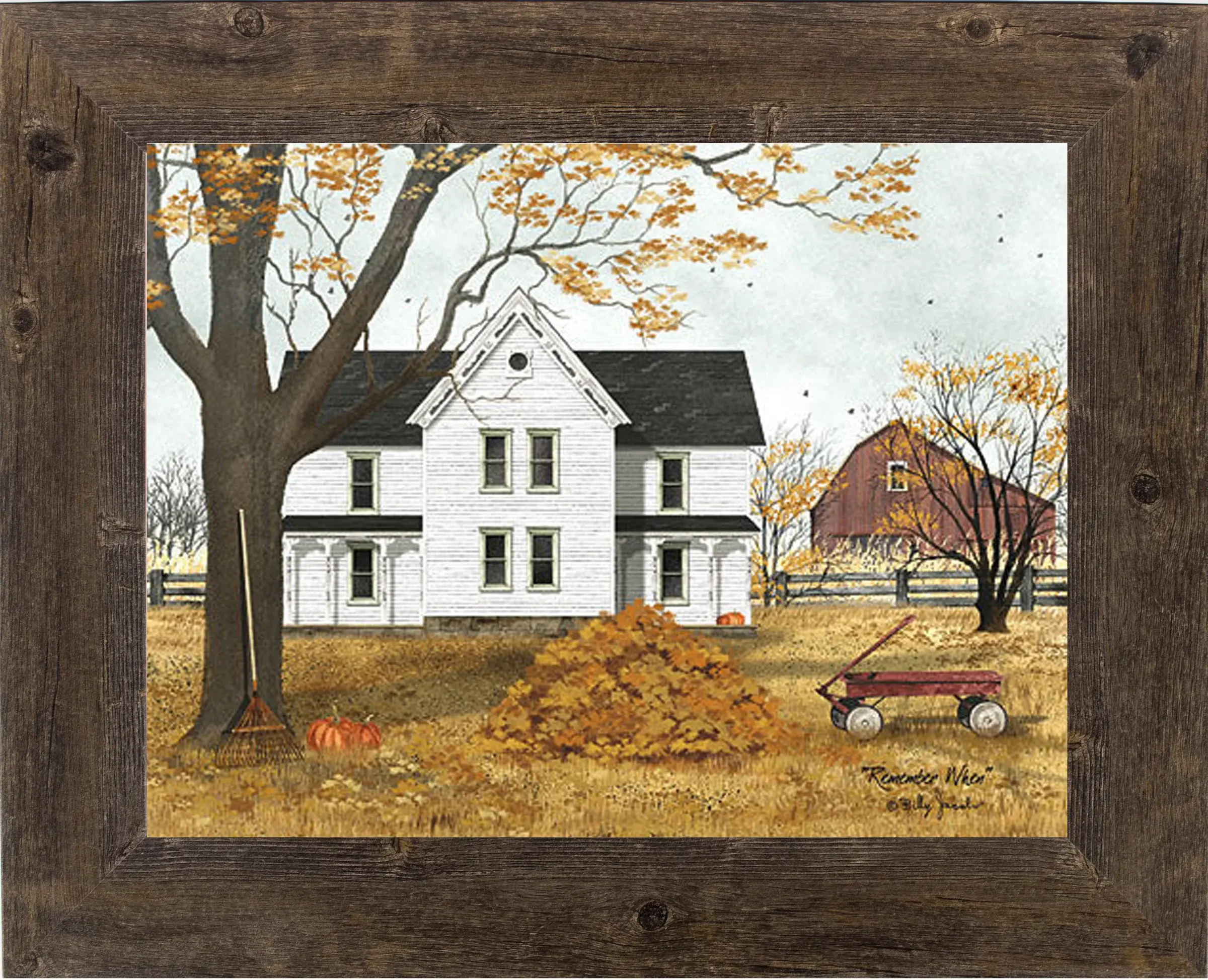 Summer Snow Art - Wholesale Art Print - Remember When By Artist Billy Jacobs Art Framed Print1