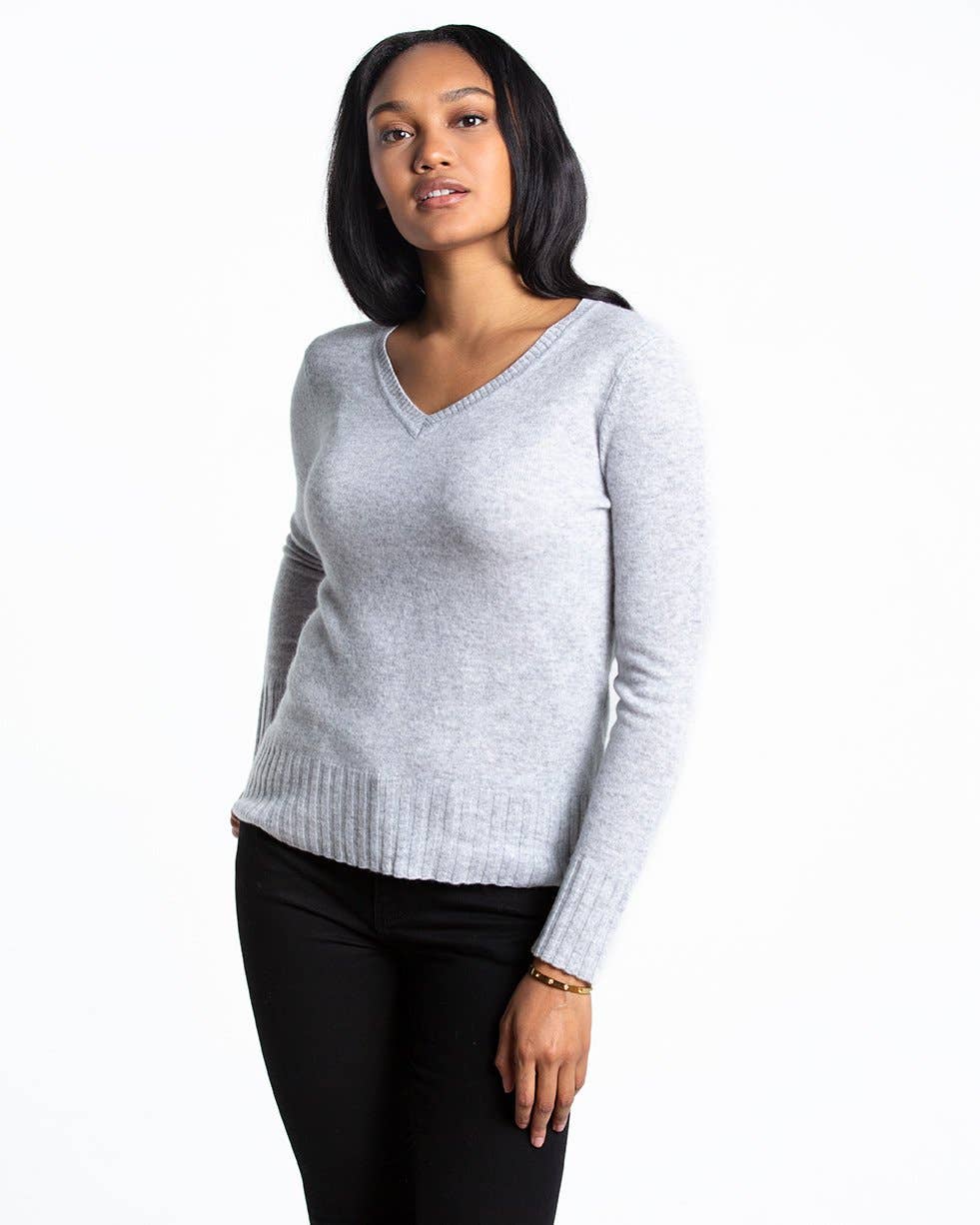 QUINN – Engroshandel Pullover - Dame – KIM CASHMERE V HALS1