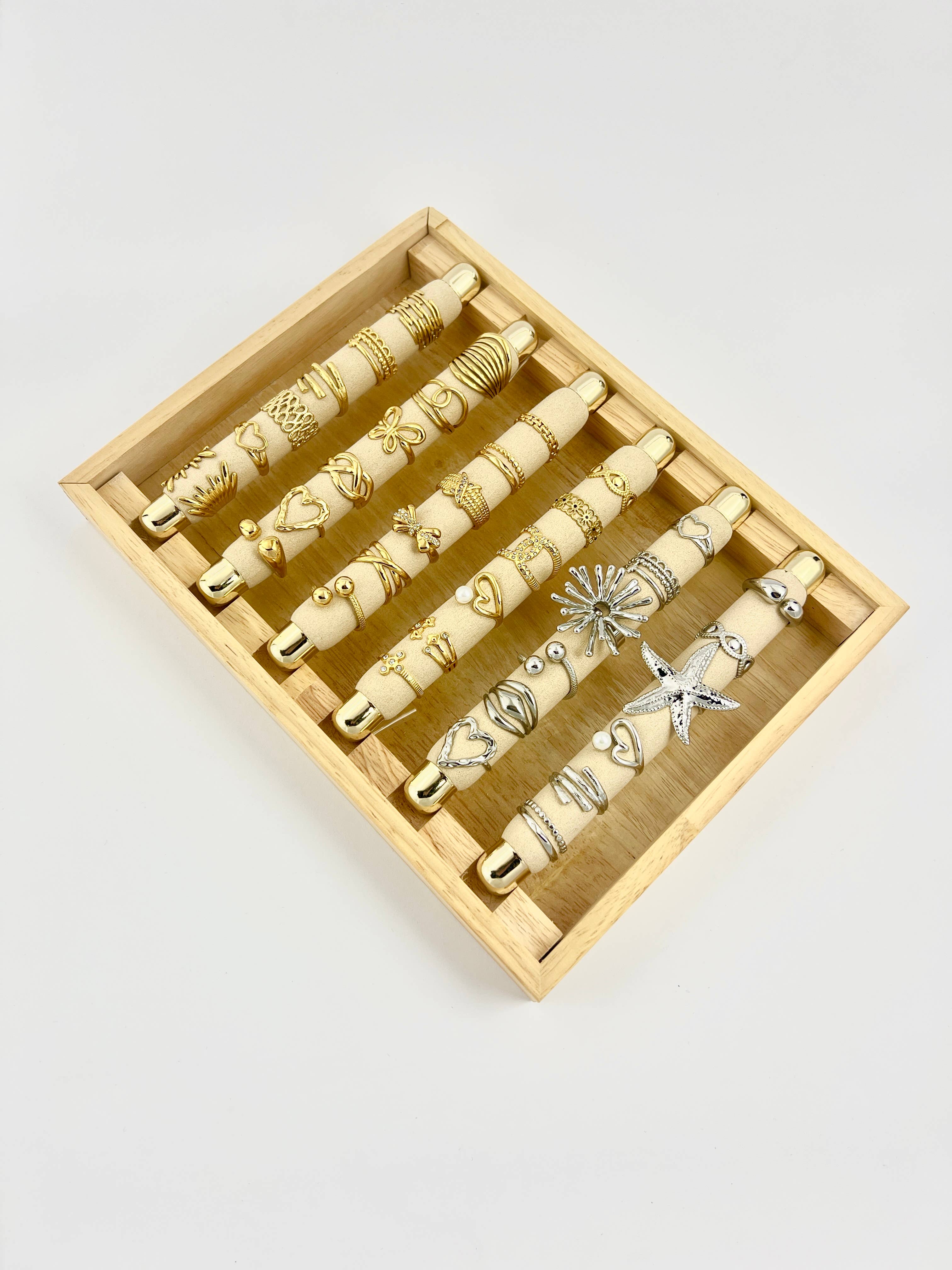 COSMOS - Wholesale Jewelry Stand & Display - Wooden ring display PR91006-18002