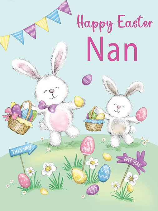 Easter Card, Nan, Bunnies for wholesale by Piccadilly Greetings