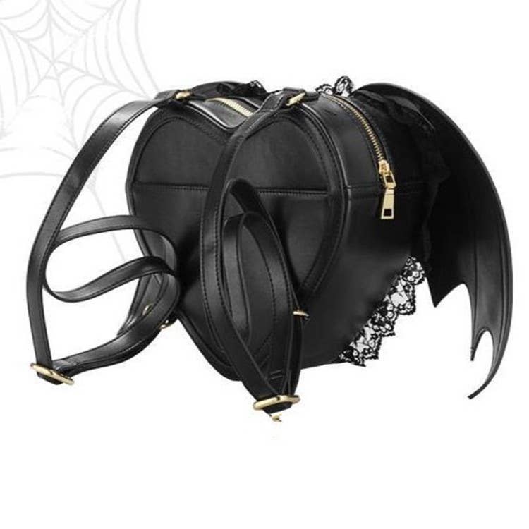 SALINA TRADING INC - Vente Sac porté épaule – femme - Sac The Bat avec ailes de chauve-souris en forme de cœur - sac à main Harajuku tendance1