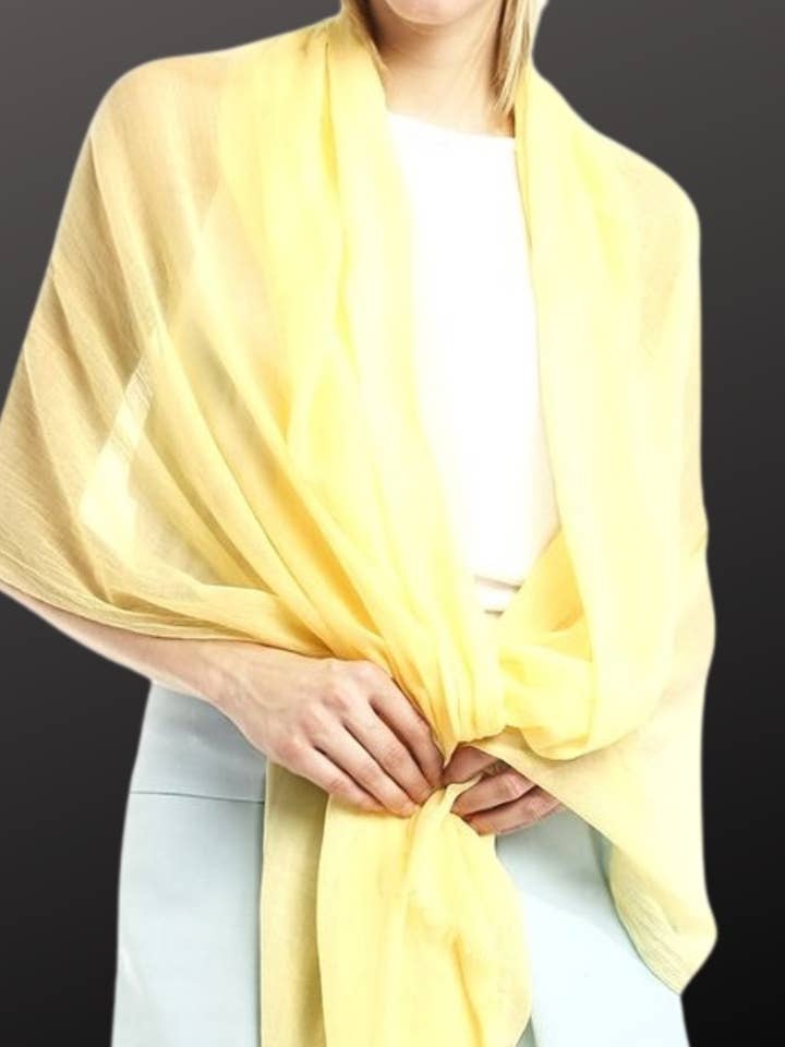 Bufanda o chal transparente y ligero, 76 x 39 pulgadas para venta al por mayor de Olive & Pique