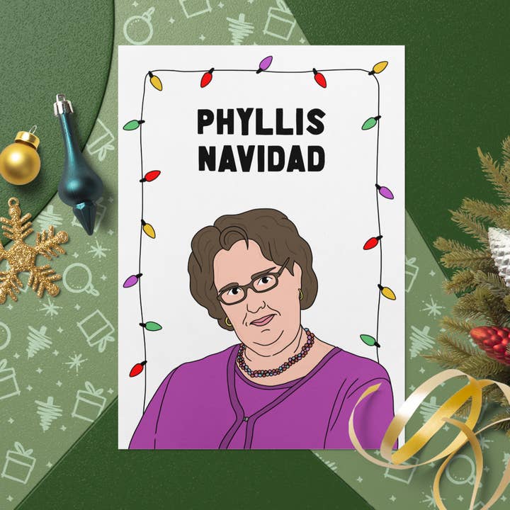 The Office - Carte de Noël drôle Phyllis Navidad. pour la vente par Fyne Print
