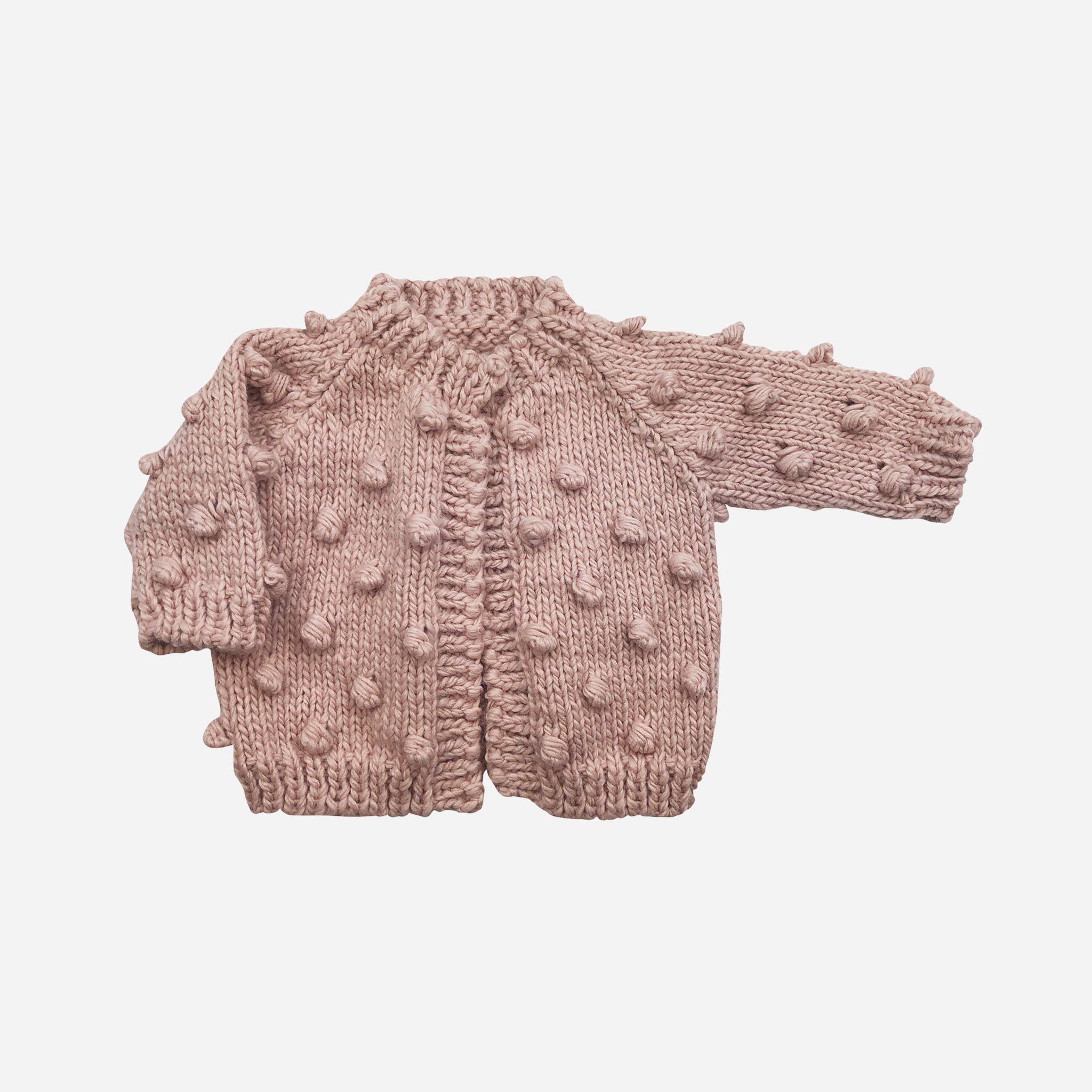 The Blueberry Hill - Wholesale Cardigan - Kids - Popcorn Cardigan Blush Baby Kids Valentine Holiday Sweater