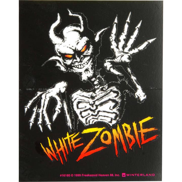 Rockabilia - Wholesale Sticker - White Zombie Chupacabras Sticker