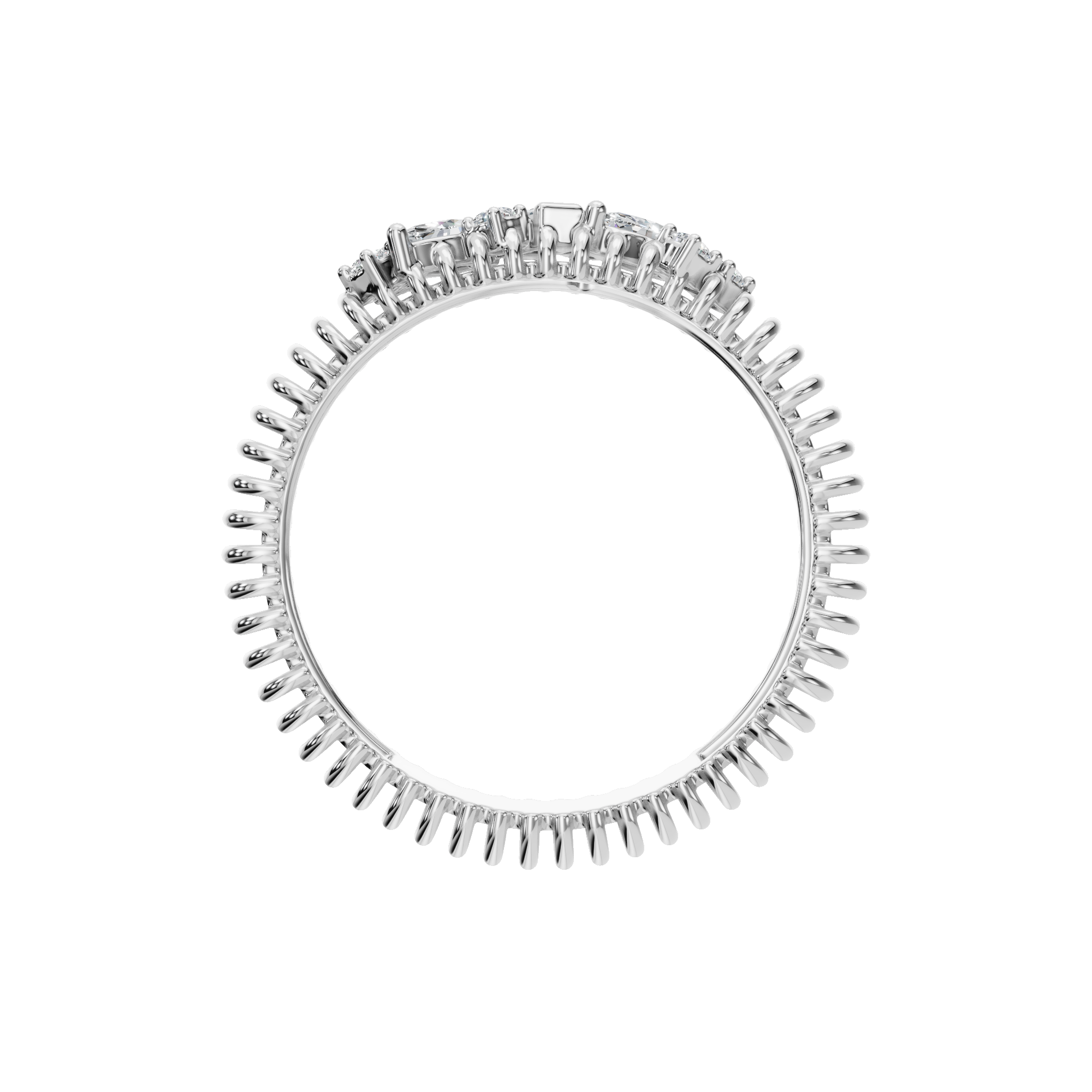 PureYou Jewelry - Wholesale Multi-Stone Ring - 14k Gold Diamond Cluster Ring, Unique Diamond Ring11