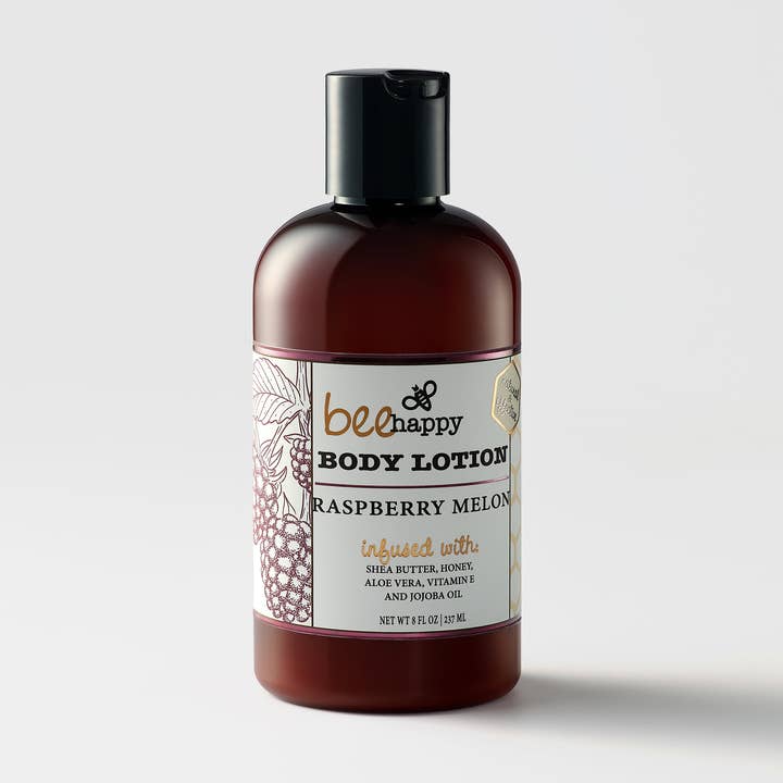 Bee Happy "Raspberry Melon" Body lotion (8 oz) for wholesale by Bee Happy
