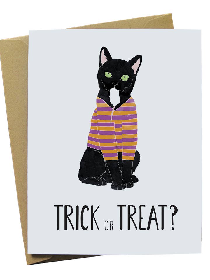 Svart katt Halloween-kort för wholesale av Paper Wolf Design