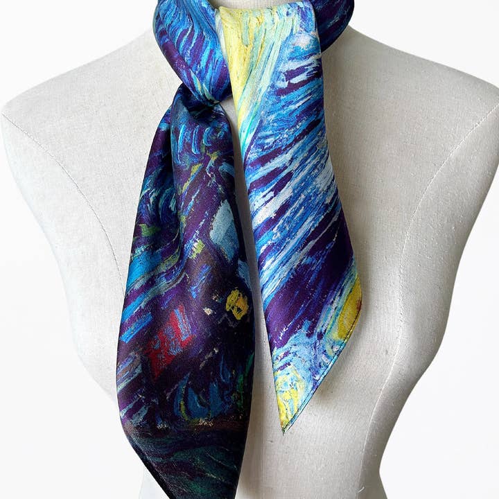 thessoies - Wholesale Scarf – Women's - Thessoies - Starry Night Silk Scarf4