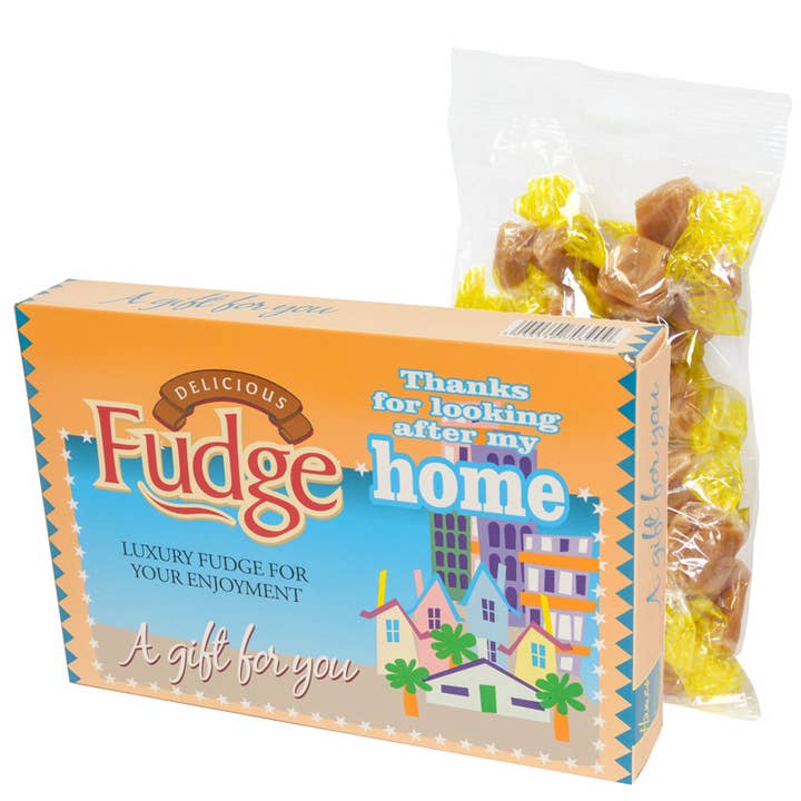 UK ONLY. Fudge Gift Box - Thanks for looking after my Home for wholesale by Hames Chocolates