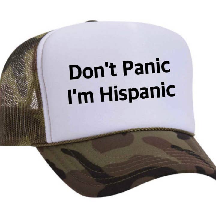 Inappropriate Trucker Hats – boné - Unissexo por atacado – Não entre em pânico, eu sou hispânico Chapéu Trucker