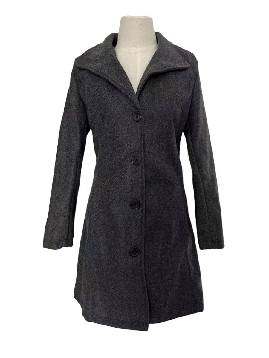 HIDDENBRAND - Wholesale Coat - Women's - Vintage Mid-Length Tweed Coat4