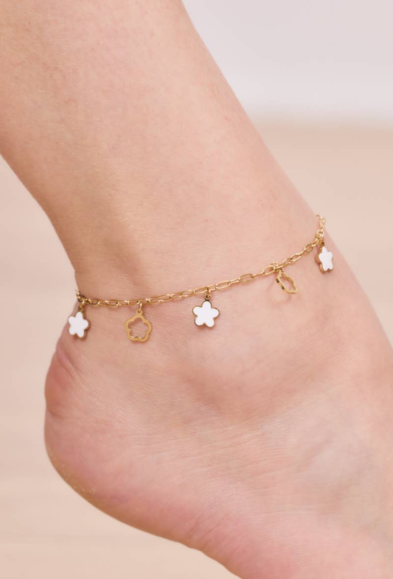 BYREN | ÉLINE L'ATELIER – Pulseira de tornozelo por atacado – Pulseiras de tornozelo em aço inoxidável 624AQ062