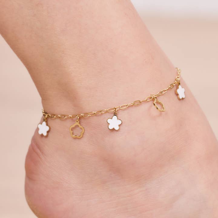 BYREN | ÉLINE L'ATELIER – Pulseira de tornozelo por atacado – Pulseiras de tornozelo em aço inoxidável 624AQ062