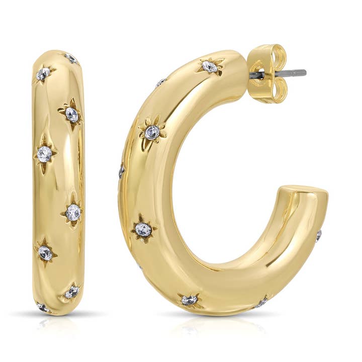 STEVIE MAXI HOOPS for wholesale by Leeada Jewelry