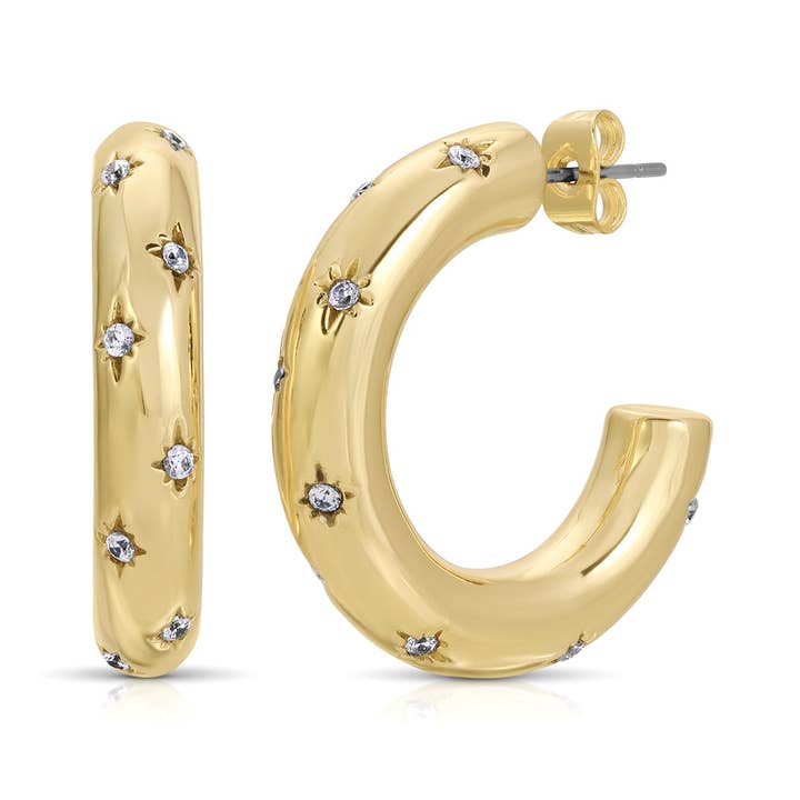 STEVIE MAXI HOOPS for wholesale by Leeada Jewelry