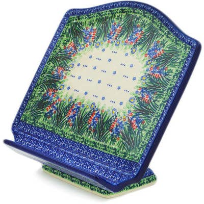 Book Stand 9" Lakeside Blooms Theme UNIKAT for wholesale by Polmedia Polish Pottery
