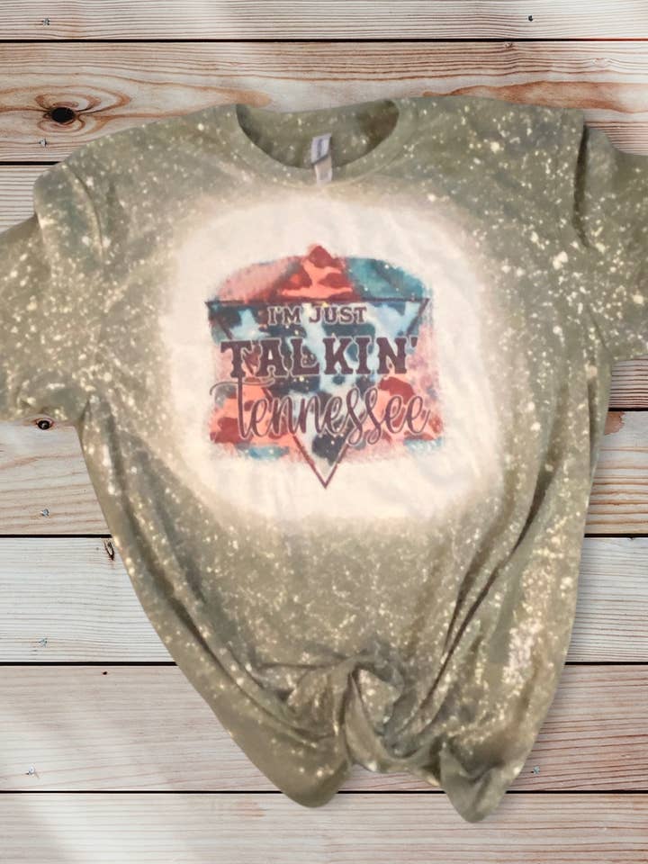 I'm Just Talkin Tennessee - Maglietta sbiancata per la vendita all'ingrosso da parte di 478 Designs