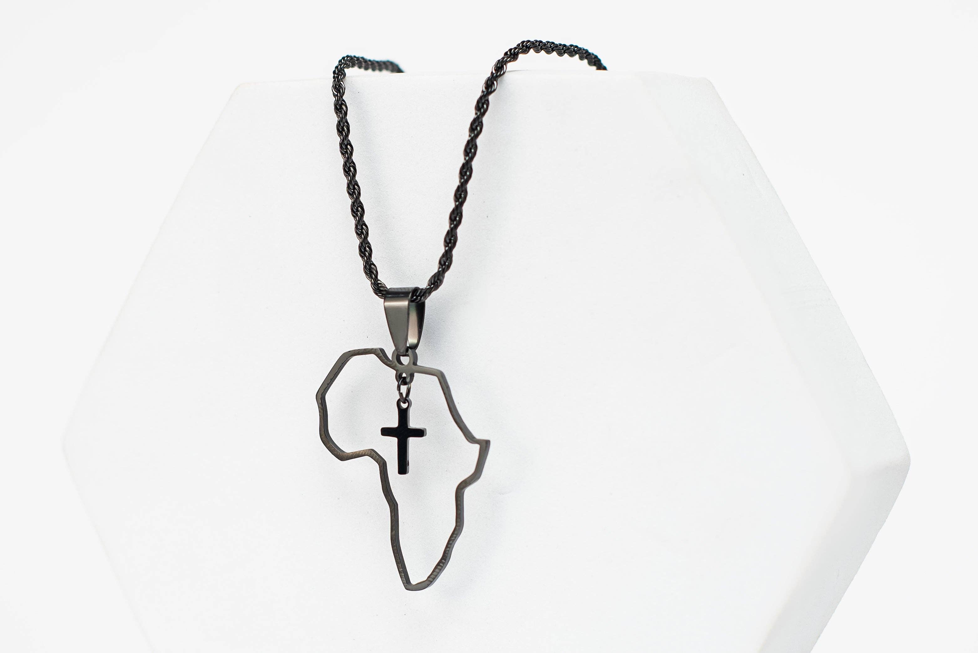Adé & Grace - Wholesale Pendant/Charm Necklace - "Africa X Cross" Necklace3