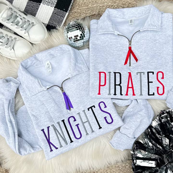 Embroidered Quarter Zip Pullover and other Purchase Wholesale quarter. Free Returns & Net 60 Terms on Faire trending on Faire.