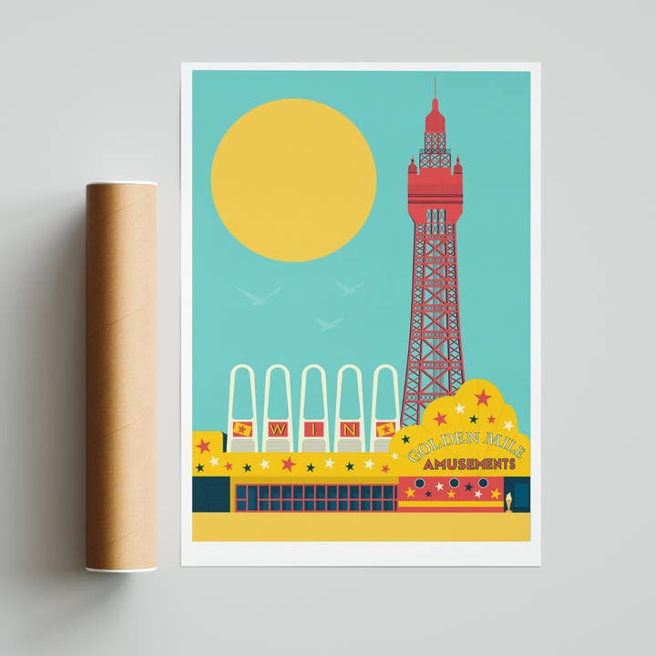 Gail Myerscough – wholesale Art print – Blackpool Unframed Print