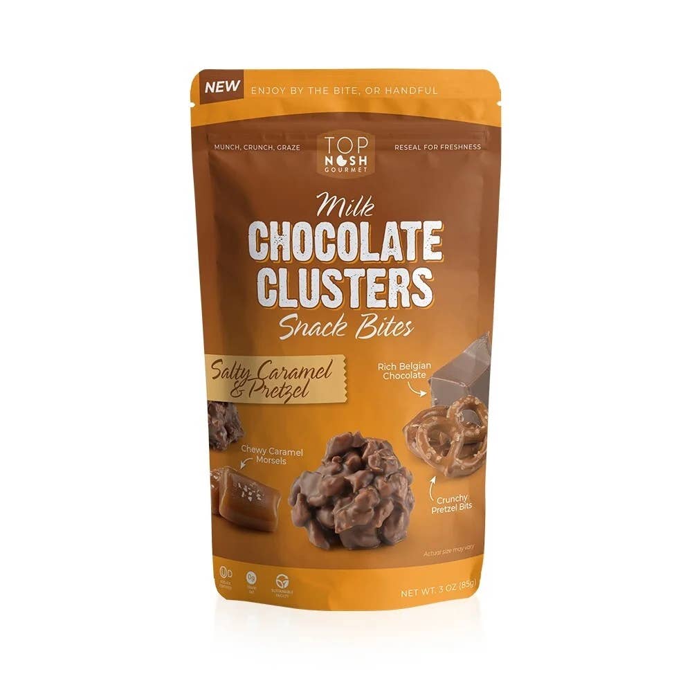 Astor Chocolate Corp. - Vente Friandises enrobées de chocolat - Bouchées collations au caramel salé et au bretzel au chocolat au lait