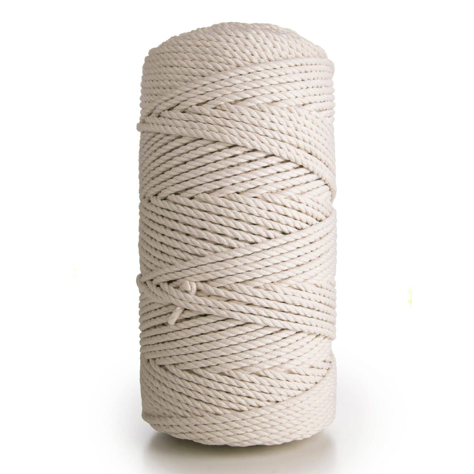 MB Cordas - Wholesale Yarn - 5MM 3 Strand Twisted Macrame Cotton Rope 240m NATURAL 2kg macrame rope1