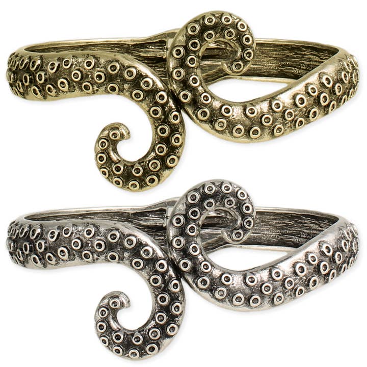 ZAD - Wholesale Cuff Bracelet - From the Deep Octopus Tentacle Cuff Bracelet