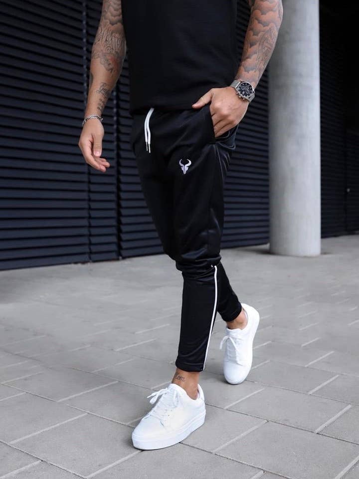 Cerus Black Essence Jogging Bottoms for wholesale by Cerus Clothing