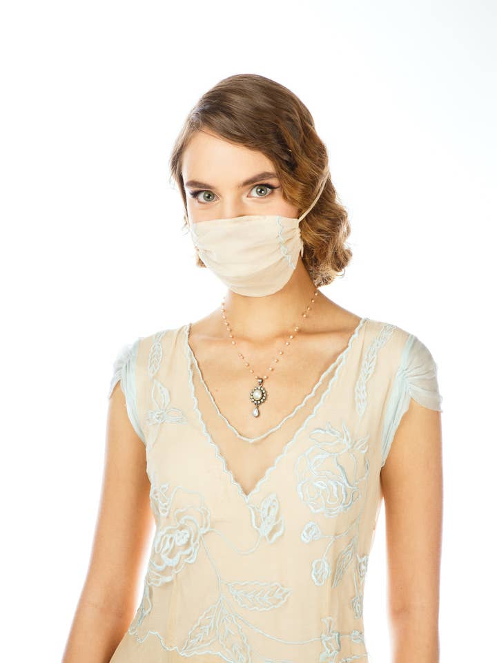 Breathable Dressy Face Mask in Nude Mint by Nataya for wholesale by Nataya
