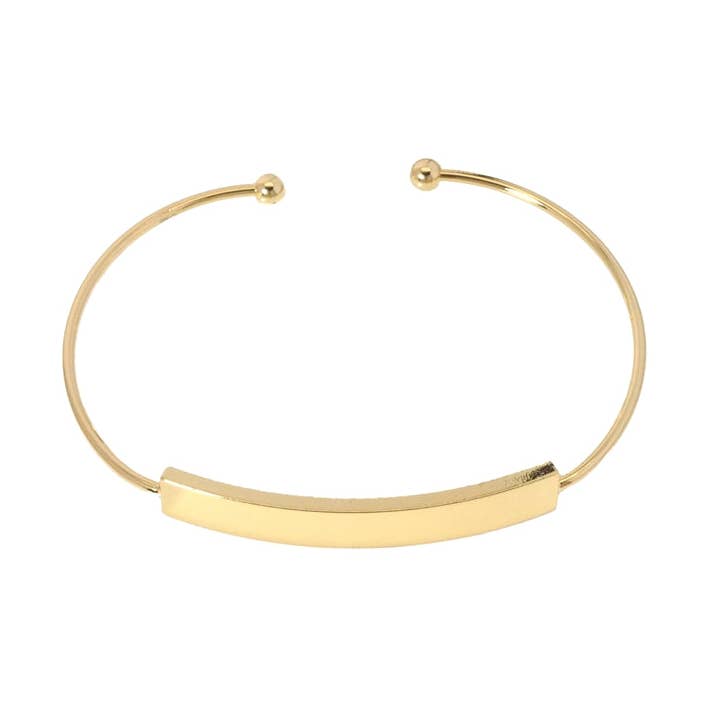 Gold Bar Adjustable Bracelet, Sku#B351 for wholesale by BestBeads&Beyond
